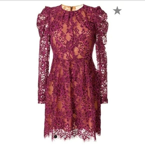 Michael Kors Scalloped Floral Lace Mini Dress | Sz 0 | Holiday Party Ready! - Picture 2 of 13